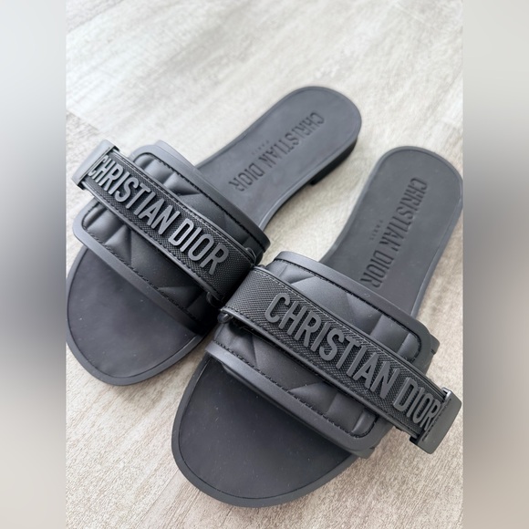 Dior Shoes - Dior Black Slides for Women Size 39